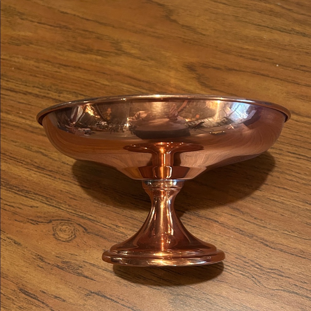 Copper Pedestal Compote Bowl